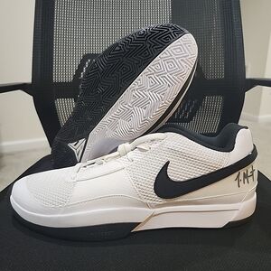 Sz 14 Nike Ja 1 TB White Black Morant Men's Basketball Shoes Sneakers